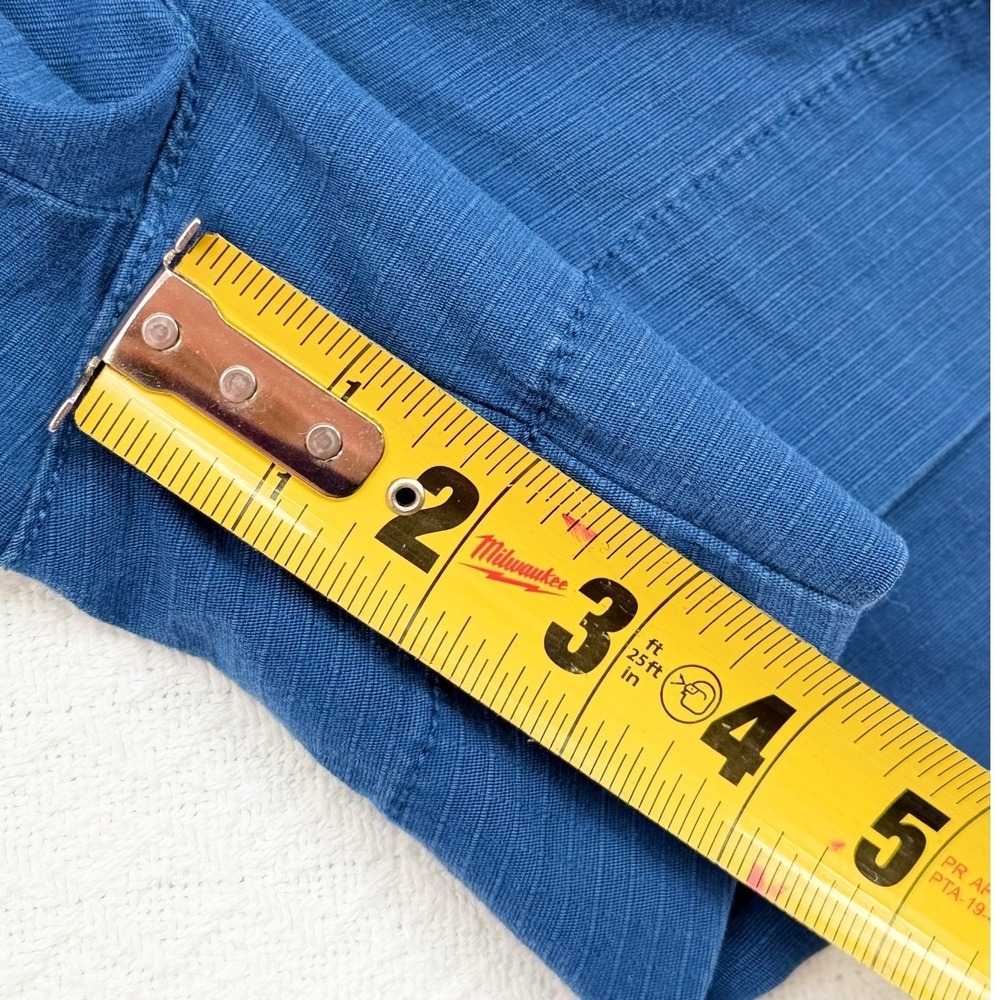 Calvin Klein Jeans Womens Size 10 Biro Blue Slub Textured Shorts New With Tags - Picture 5 of 7
